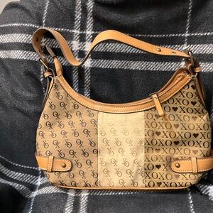 XOXO Tan and Brown Patterned Shoulder Bag